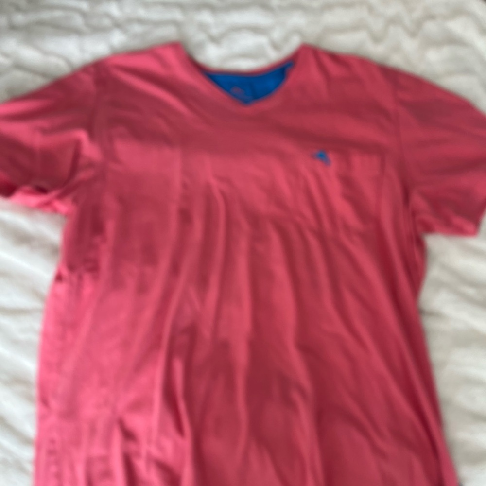 Tommy Bahama Coral Short Sleeve V-Neck Tee XL - Picture 3 of 6